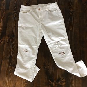 🔲 WHBM - Skinny Ankle - detailed White Jean -10